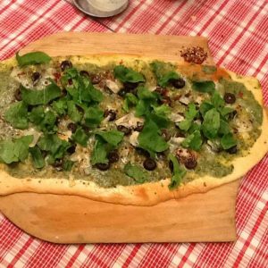 Creamy Pesto Flatbreads