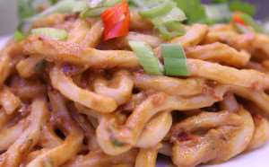 Udon Noodles with Spicy Peanut Butter Sauce-Jonathan Phang and Jenny Morris in Dubai