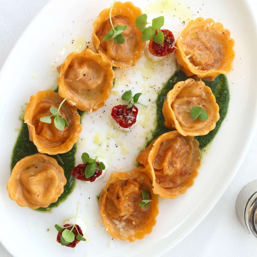 Tomato Tortelli La Serre-Best Vegetarian Dishes in Dubai