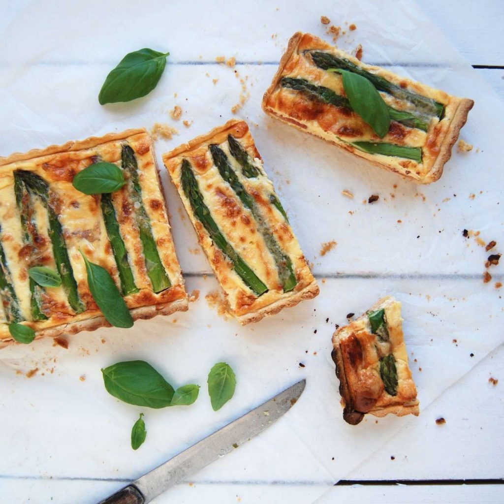 Asparagus Quiche | Vegetarian Valentine's Day Dinner