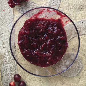 Cherry Cranberry Sauce, And No Turkey In Sight-New York, Vegetarian Food Reviews New York, Veggiebuzz - Vegetarian Food Blog by Veggiebuzz